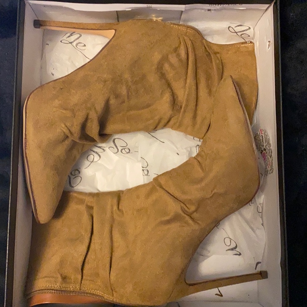 Tan booties